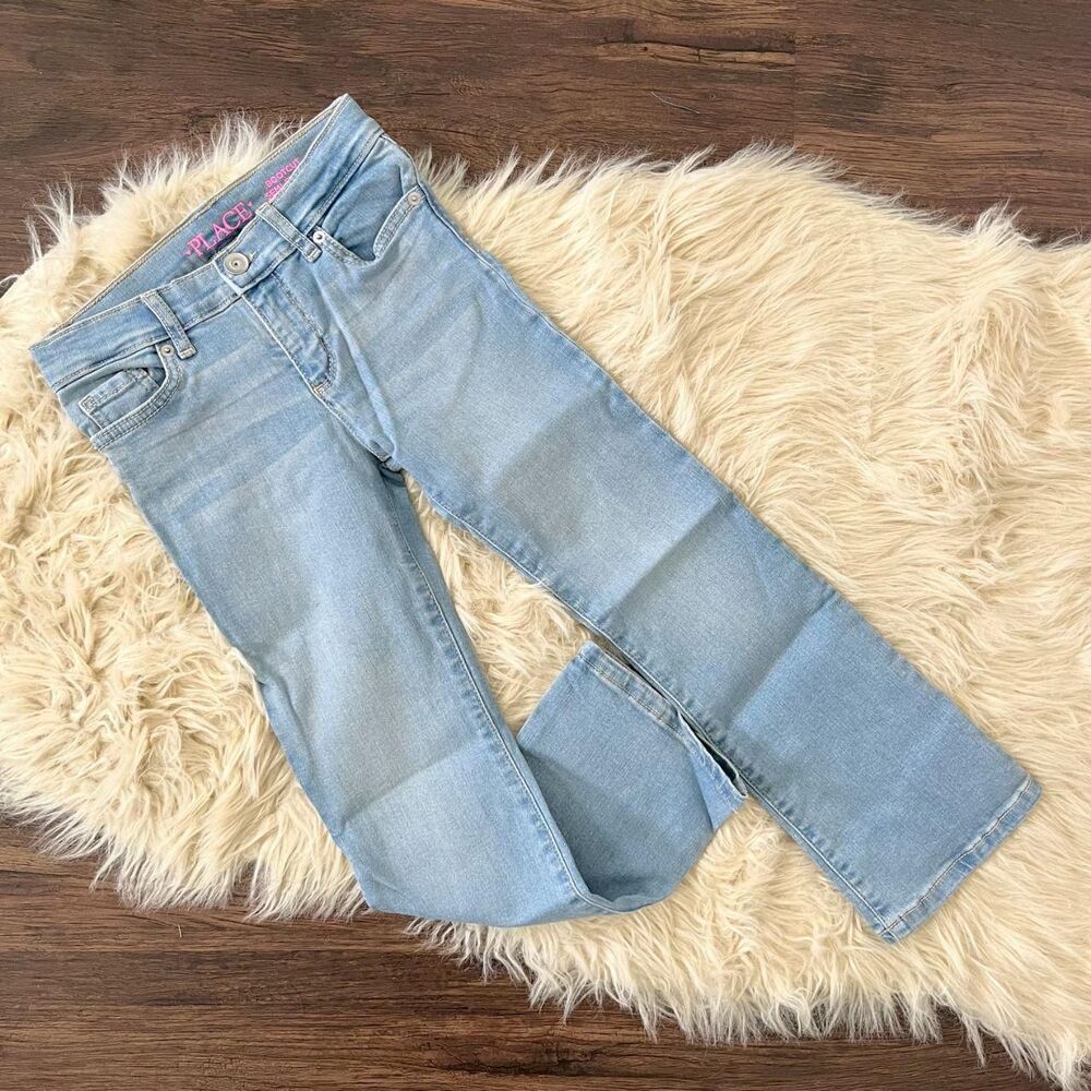 NWT The Children's Place ight wash bootcut denim jeans Size 6 Youth